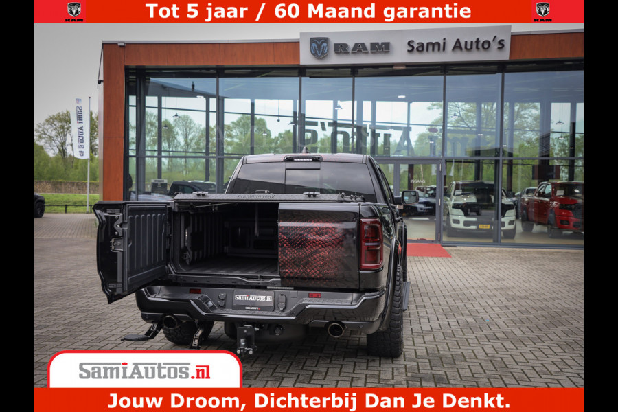 Dodge Ram COBRA EDITION | 1500 Limited Night High Output 540HP 706Nm | Massage + Full Option | De Meest Luxe en Volle Pick-Up in zijn Klas Comfortabele Dubbele Cabine met Royale 5 Zitplaatsen | BPM vrij | Nu Leverbaar uit Voorraad | Voorraad Nr 2292 - 5178 | Cobra package is meerprijs |