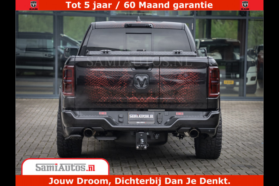 Dodge Ram COBRA EDITION | 1500 Limited Night High Output 540HP 706Nm | Massage + Full Option | De Meest Luxe en Volle Pick-Up in zijn Klas Comfortabele Dubbele Cabine met Royale 5 Zitplaatsen | BPM vrij | Nu Leverbaar uit Voorraad | Voorraad Nr 2292 - 5178 | Cobra package is meerprijs |