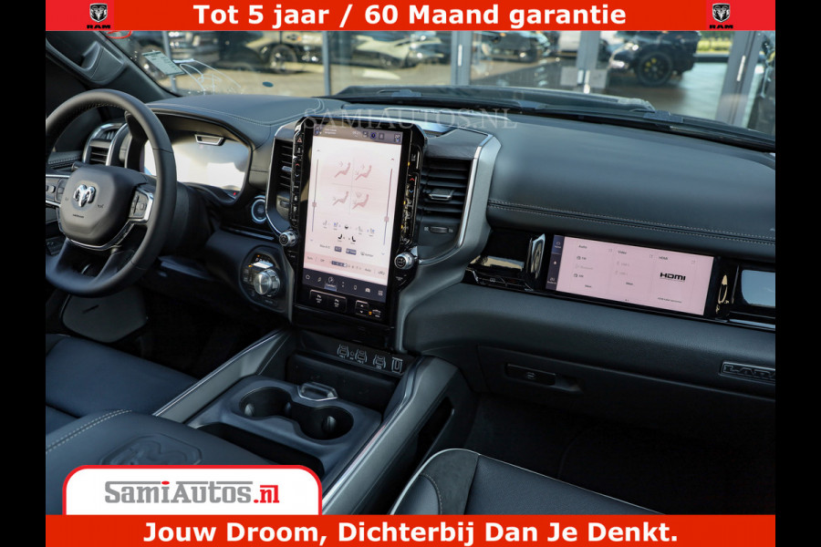 Dodge Ram 1500 Night Premium | Full Option | De Meest Luxe Pick-Up in zijn Klasse | Comfortabele Dubbele Cabine met Royale 5 Zitplaatsen | BPM vrij | Nu Leverbaar uit Voorraad | Voorraad Nr 2200 - 0886