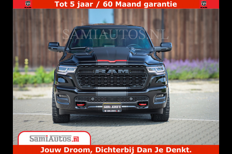 Dodge Ram 1500 Limited Night High Output 540HP 706Nm | Massage + Full Option | De Meest Luxe en Volle Pick-Up in zijn Klasse | Comfortabele Dubbele Cabine met Royale 5 Zitplaatsen | BPM vrij | Nu Leverbaar uit Voorraad | Voorraad Nr 2331 - 5133