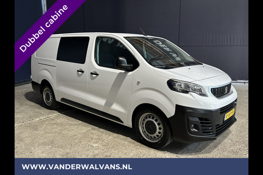 Peugeot Expert 2.0 BlueHDI 123pk L3H1 Dubbele Cabine Euro6 Airco | 2x zijdeur | 2500kg Trekhaak | 5-Zits Cruisecontrol, Parkeersensoren