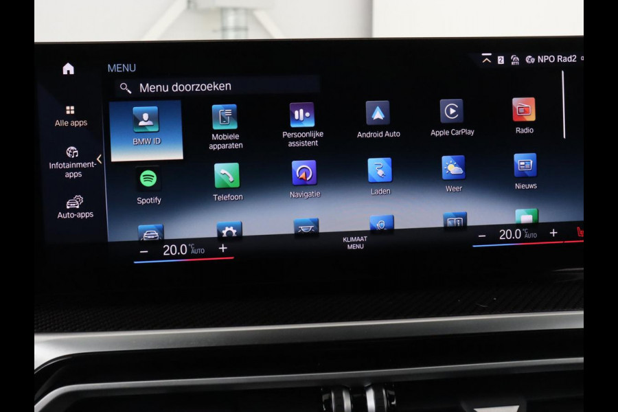 BMW 3-serie 320e M Sport | Head-Up | Adaptive cruise | Trekhaak | Leder | Stoelverwarming | Camera | Keyless | Adaptief LED | Carplay | Sfeerverlichting | Navigatie