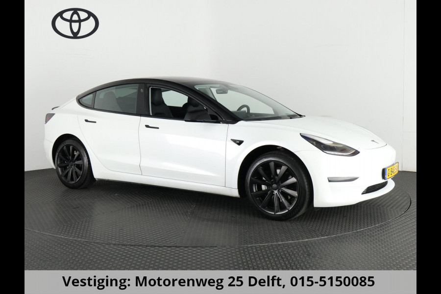 Tesla Model 3 BLACK BI-TONE PANO STD SOD ACCU 88% RWD   60 kWH LEDER.NAVI.CAMERA.AUTOPILOT, STOELVERWARMING EN NOG VEEL MEER!