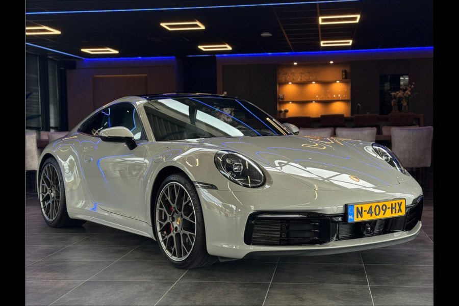 Porsche 911 3.0 Carrera 4S Sport chrono Bose Dealer onderhouden Kreide Grau Panoramadak ACC 450PK!