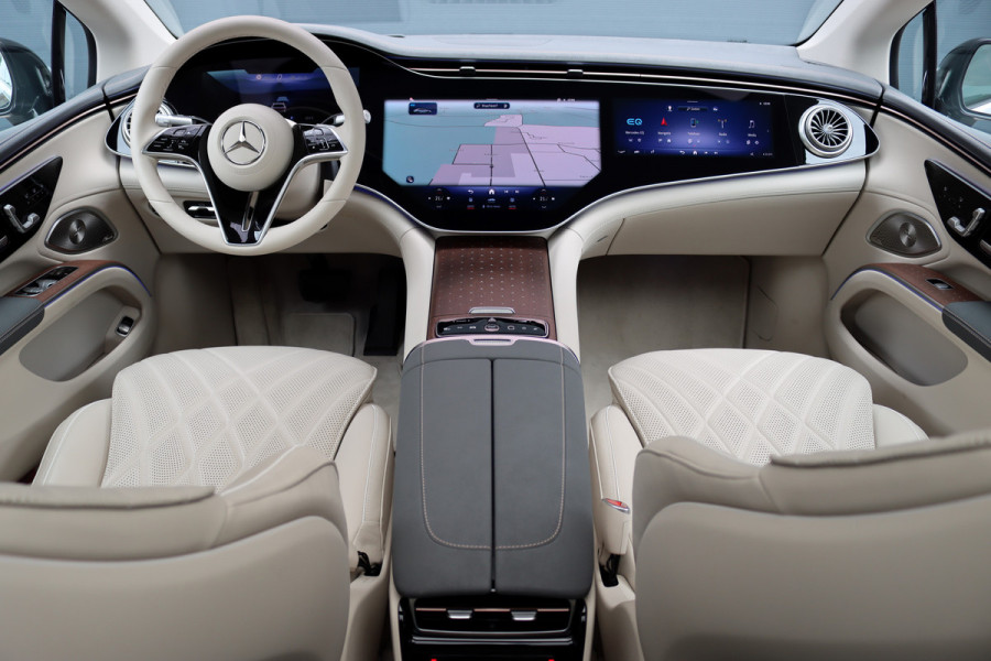 Mercedes-Benz EQS 450+ AMG Exclusive Line 118 kWh | Facelift | ex btw €78.500,- | Hyperscreen | Achterasbesturing | Airmatic | Distronic+ | Chauffeurspakket | MBUX Tablet | Massage | Burmester | Nappa Leder | HUD |