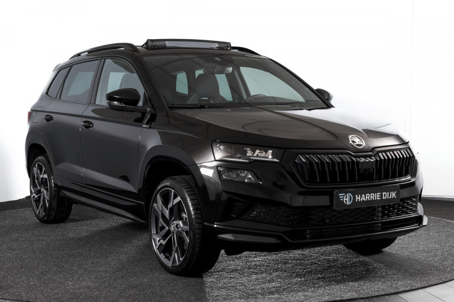 Škoda Karoq 1.5 TSI 150 PK ACT Sportline Business - Automaat | S/K-Panodak | Columbus pakket | Dig. Cockpit | Adapt. Cruise | Elek. Klep | Stuur-+Stoelverw. | Camera | NAV+App. Connect | ECC | LED | LM 19" | 3500