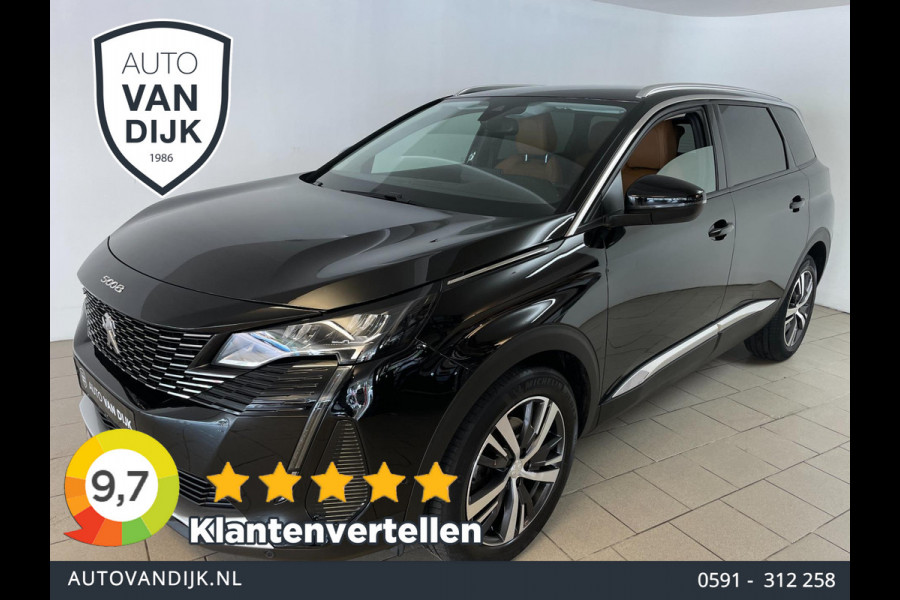 Peugeot 5008 1.2 PureTech Blue Lease Allure 7 pers AIRCO NAVI CRUISE APPLE CARPLAY LEER STOELVERW KEYLESS VELGEN NIEUWSTAAT