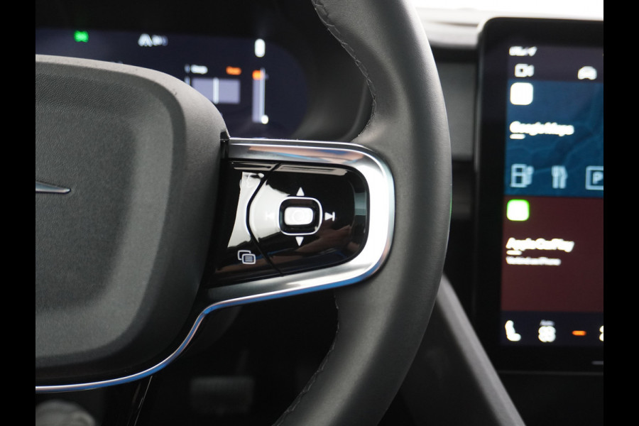 Polestar 2 AUT. 408 pk Long Range Dual Motor 78kWh Trekhaak Panoramadak Keyless-Start-Open(via GSM!) Electr.Stoelen Verwarmd+Achterbank+Stu Verkeersbord detectie Regen-Lichtsensor Virtual-Cockpit Home-Link Uitparkeer+Bots waarschuwing Autonoom-Rem Lane Assist Keyless Connected services Draadloze telefoonlader 1.500kg Trekvermogen 660Nm! €61.000 nieuw!