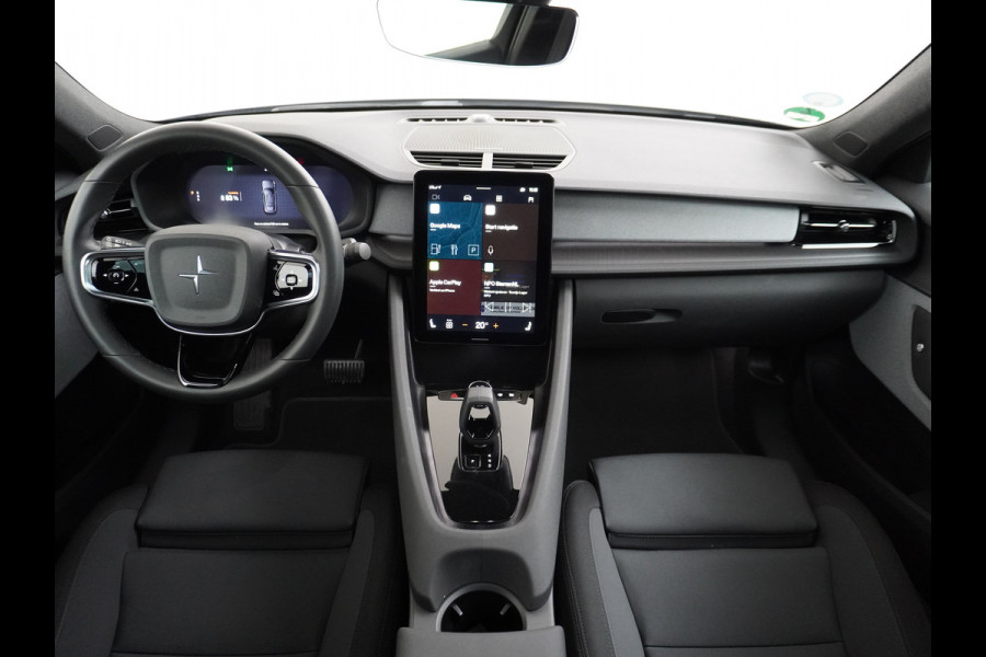 Polestar 2 AUT. 408 pk Long Range Dual Motor 78kWh Trekhaak Panoramadak Keyless-Start-Open(via GSM!) Electr.Stoelen Verwarmd+Achterbank+Stu Verkeersbord detectie Regen-Lichtsensor Virtual-Cockpit Home-Link Uitparkeer+Bots waarschuwing Autonoom-Rem Lane Assist Keyless Connected services Draadloze telefoonlader 1.500kg Trekvermogen 660Nm! €61.000 nieuw!