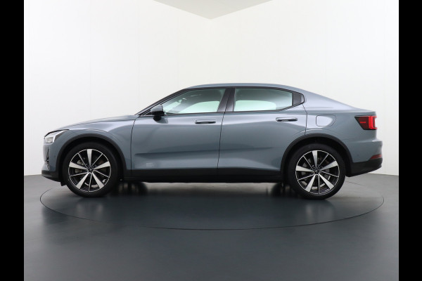 Polestar 2 AUT. 408 pk Long Range Dual Motor 78kWh Trekhaak Panoramadak Keyless-Start-Open(via GSM!) Electr.Stoelen Verwarmd+Achterbank+Stu Verkeersbord detectie Regen-Lichtsensor Virtual-Cockpit Home-Link Uitparkeer+Bots waarschuwing Autonoom-Rem Lane Assist Keyless Connected services Draadloze telefoonlader 1.500kg Trekvermogen 660Nm! €61.000 nieuw!