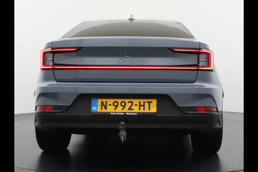 Polestar 2 AUT. 408 pk Long Range Dual Motor 78kWh Trekhaak Panoramadak Keyless-Start-Open(via GSM!) Electr.Stoelen Verwarmd+Achterbank+Stu Verkeersbord detectie Regen-Lichtsensor Virtual-Cockpit Home-Link Uitparkeer+Bots waarschuwing Autonoom-Rem Lane Assist Keyless Connected services Draadloze telefoonlader 1.500kg Trekvermogen 660Nm! €61.000 nieuw!