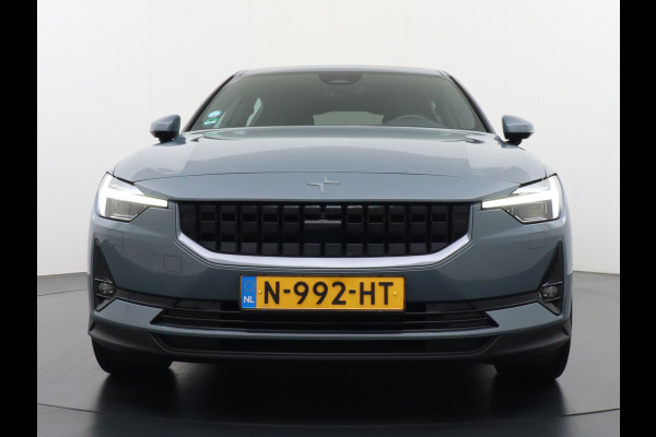 Polestar 2 AUT. 408 pk Long Range Dual Motor 78kWh Trekhaak Panoramadak Keyless-Start-Open(via GSM!) Electr.Stoelen Verwarmd+Achterbank+Stu Verkeersbord detectie Regen-Lichtsensor Virtual-Cockpit Home-Link Uitparkeer+Bots waarschuwing Autonoom-Rem Lane Assist Keyless Connected services Draadloze telefoonlader 1.500kg Trekvermogen 660Nm! €61.000 nieuw!