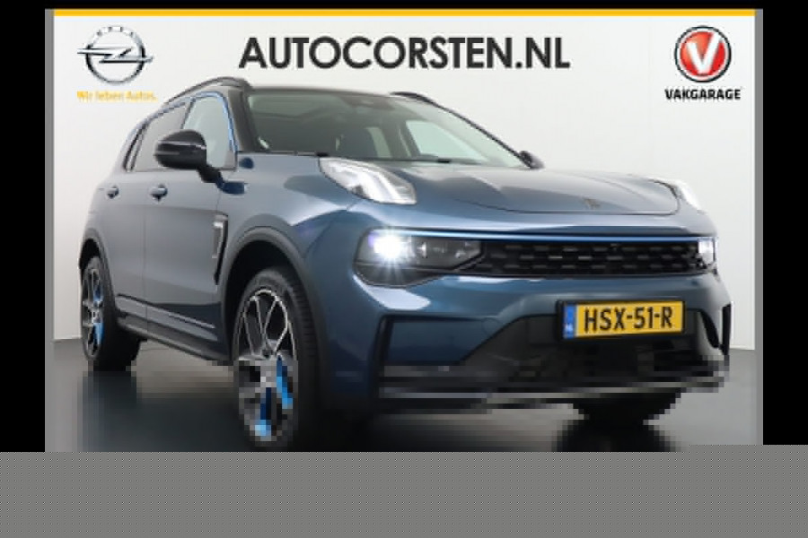 Lynk & Co 01 1.5 PHEV AUT-7 261pk Pano-Schuif-K-dak 20" 360°Camera Apple Carplay Android Auto Adaptive-Cruise Navi Pdc Ecc Keyless Led Plug-I Elek.Memory.Stoel File assistent Dodehoek detector Elektrisch bedienbare achterklep Rijstrooksensor Wifi Verkeersbord detectie 425Nm koppel 3,7kw laadvermogen A-label Euro 6 Hybride Benzine/Elektrisch rijden tot ca.69km 1.800kg trekvermogen