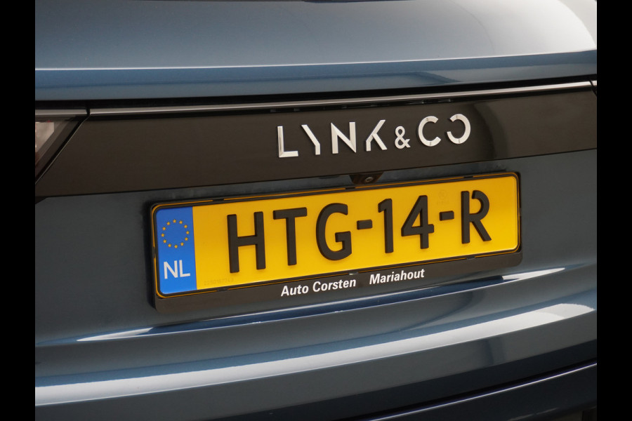 Lynk & Co 01 1.5 PHEV AUT-7 261pk Pano-Schuif-K-dak 20" 360°Camera Apple Carplay Android Auto Adaptive-Cruise Navi Pdc Ecc Keyless Led Plug-I Elek.Memory.Stoel File assistent Dodehoek detector Elektrisch bedienbare achterklep Rijstrooksensor Wifi Verkeersbord detectie 425Nm koppel 3,7kw laadvermogen A-label Euro 6 Hybride Benzine/Elektrisch rijden tot ca.69km 1.800kg trekvermogen