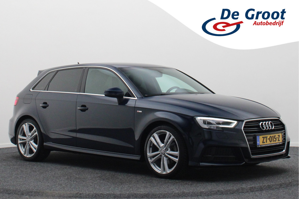 Audi A3 Sportback 35 TFSI CoD Sport S Line Edition Leer/Stof, Climate, Cruise, Navigatie, Bluetooth, LED, Premium Sound, 18''