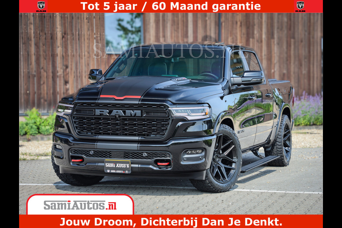Dodge Ram 1500 Limited Night High Output 540HP 706Nm | Massage + Full Option | De Meest Luxe en Volle Pick-Up in zijn Klasse | Comfortabele Dubbele Cabine met Royale 5 Zitplaatsen | BPM vrij | Nu Leverbaar uit Voorraad | Voorraad Nr 2357 - 5182 Dodge Ram 1500 Limited Night High Output 540HP 706Nm | Massage + Full Option | De Meest Luxe en Volle Pick-Up in zijn Klasse | Comfortabele Dubbele Cabine met Royale 5 Zitplaatsen | BPM vrij | Nu Leverbaar uit Voorraad | Voorraad Nr 2357 - 5182