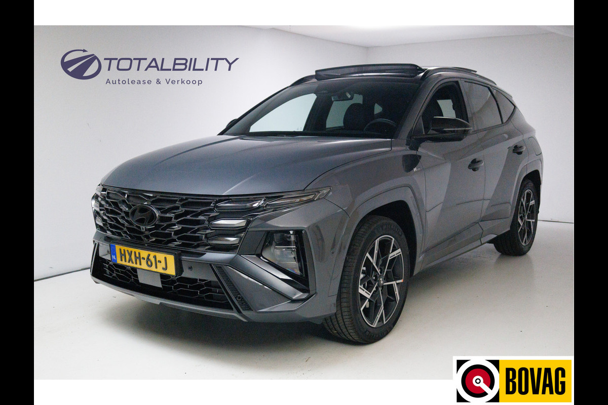 Hyundai Tucson 1.6 T-GDI PHEV N Line Sky 4WD 252 PK PHEV | Panoramadak | Leer/alcantara | HUD | 360 camera Adaptive cruise met fileassistent. Stoelverwarming/koeling, Electrische achterklep. Krell audio Hyundai Tucson 1.6 T-GDI PHEV N Line Sky 4WD 252 PK PHEV | Panoramadak | Leer/alcantara | HUD | 360 camera Adaptive cruise met fileassistent. Stoelverwarming/koeling, Electrische achterklep. Krell audio