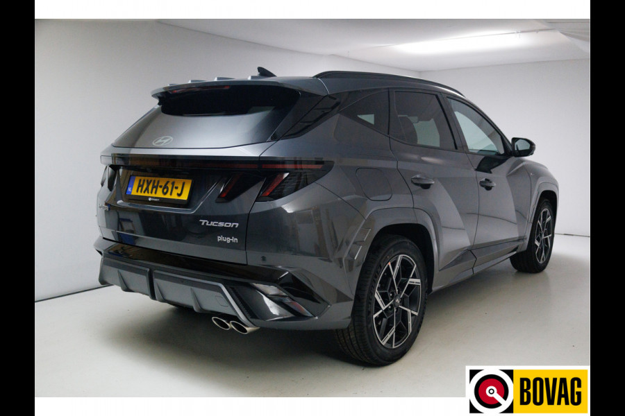 Hyundai Tucson 1.6 T-GDI PHEV N Line Sky 4WD 252 PK PHEV | Panoramadak | Leer/alcantara | HUD | 360 camera Adaptive cruise met fileassistent. Stoelverwarming/koeling, Electrische achterklep. Krell audio