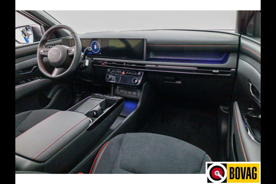 Hyundai Tucson 1.6 T-GDI PHEV N Line Sky 4WD 252 PK PHEV | Panoramadak | Leer/alcantara | HUD | 360 camera Adaptive cruise met fileassistent. Stoelverwarming/koeling, Electrische achterklep. Krell audio