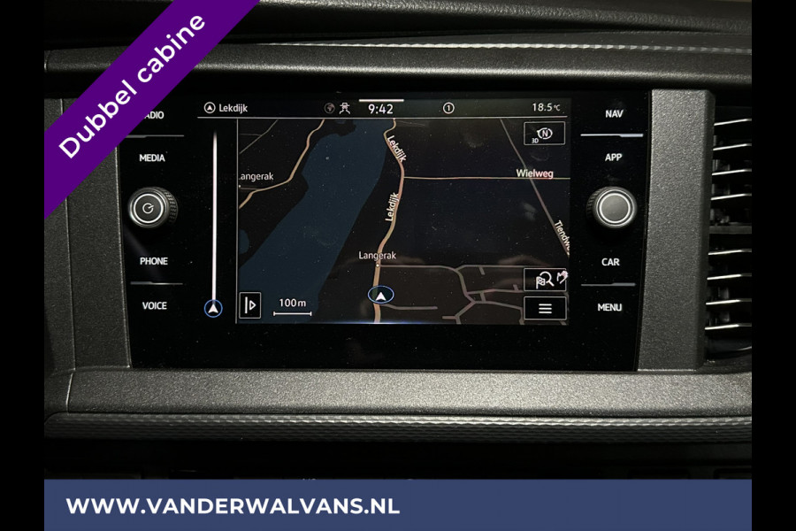 Volkswagen Transporter 2.0 TDI L2H1 Dubbele Cabine Euro6 Airco | 5-Zits | Navigatie | Trekhaak | Apple Carplay Android Auto, Cruisecontrol, Parkeersensoren