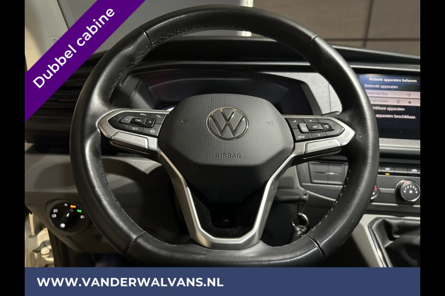 Volkswagen Transporter 2.0 TDI L2H1 Dubbele Cabine Euro6 Airco | 5-Zits | Navigatie | Trekhaak | Apple Carplay Android Auto, Cruisecontrol, Parkeersensoren