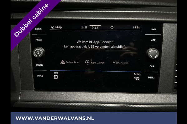 Volkswagen Transporter 2.0 TDI L2H1 Dubbele Cabine Euro6 Airco | 5-Zits | Navigatie | Trekhaak | Apple Carplay Android Auto, Cruisecontrol, Parkeersensoren