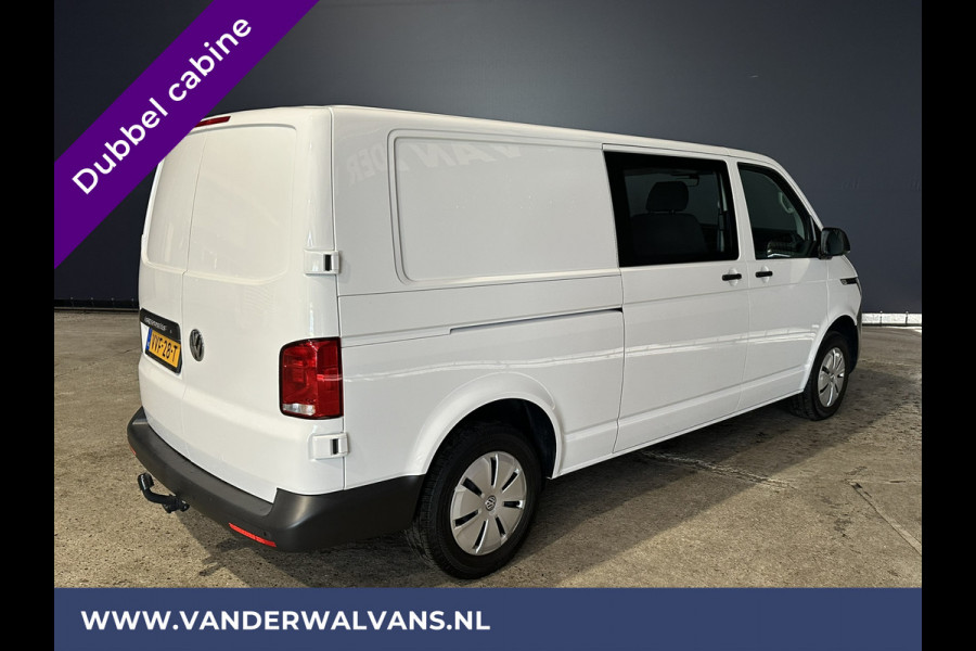 Volkswagen Transporter 2.0 TDI L2H1 Dubbele Cabine Euro6 Airco | 5-Zits | Navigatie | Trekhaak | Apple Carplay Android Auto, Cruisecontrol, Parkeersensoren