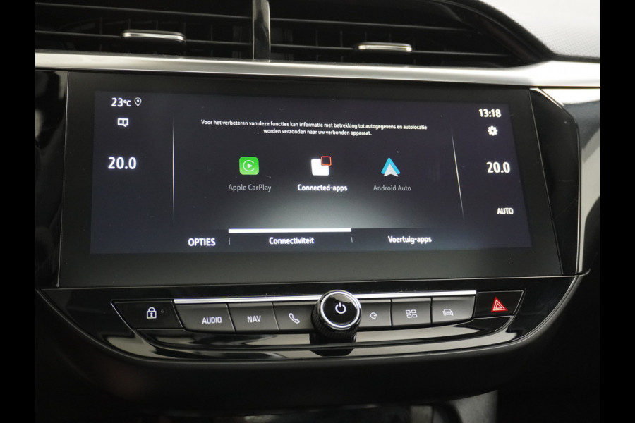 Opel CORSA-E Innovation 50kWh Pano-dak Leer 360°Camera Navi PDC-a+v Opel-Connect Apple Carplay Android Auto Stoelverwarming Ecc Stuurverwarmi Lmv Sensor dodehoek Visio park 1 Keyless Verkeersbord detectie Connected services Dealeronderhouden 1e Eigenaar Origineel Nederlandse Auto € 38.000 nieuw! Accugarantie tot 12-8-2028/160.000km