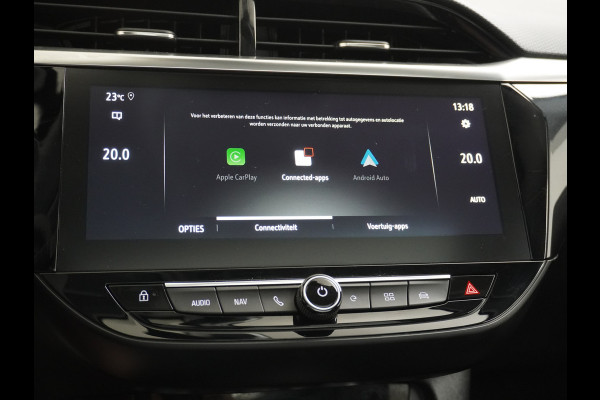Opel CORSA-E Innovation 50kWh Pano-dak Leer 360°Camera Navi PDC-a+v Opel-Connect Apple Carplay Android Auto Stoelverwarming Ecc Stuurverwarmi Lmv Sensor dodehoek Visio park 1 Keyless Verkeersbord detectie Connected services Dealeronderhouden 1e Eigenaar Origineel Nederlandse Auto € 38.000 nieuw! Accugarantie tot 12-8-2028/160.000km