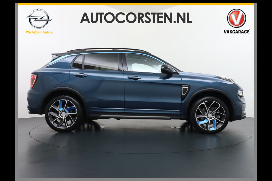 Lynk & Co 01 1.5 PHEV AUT-7 261pk Pano-Schuif-K-dak 20" 360°Camera Apple Carplay Android Auto Adaptive-Cruise Navi Pdc Ecc Keyless Led Plug-I Elek.Memory.Stoel File assistent Dodehoek detector Elektrisch bedienbare achterklep Rijstrooksensor Wifi Verkeersbord detectie 425Nm koppel 3,7kw laadvermogen A-label Euro 6 Hybride Benzine/Elektrisch rijden tot ca.69km 1.800kg trekvermogen