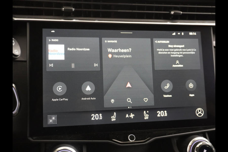 Lynk & Co 01 1.5 PHEV AUT-7 261pk Pano-Schuif-K-dak 20" 360°Camera Apple Carplay Android Auto Adaptive-Cruise Navi Pdc Ecc Keyless Led Plug-I Elek.Memory.Stoel File assistent Dodehoek detector Elektrisch bedienbare achterklep Rijstrooksensor Wifi Verkeersbord detectie 425Nm koppel 3,7kw laadvermogen A-label Euro 6 Hybride Benzine/Elektrisch rijden tot ca.69km 1.800kg trekvermogen