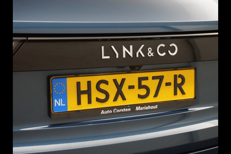 Lynk & Co 01 1.5 PHEV AUT-7 261pk Pano-Schuif-K-dak 20" 360°Camera Apple Carplay Android Auto Adaptive-Cruise Navi Pdc Ecc Keyless Led Plug-I Elek.Memory.Stoel File assistent Dodehoek detector Elektrisch bedienbare achterklep Rijstrooksensor Wifi Verkeersbord detectie 425Nm koppel 3,7kw laadvermogen A-label Euro 6 Hybride Benzine/Elektrisch rijden tot ca.69km 1.800kg trekvermogen