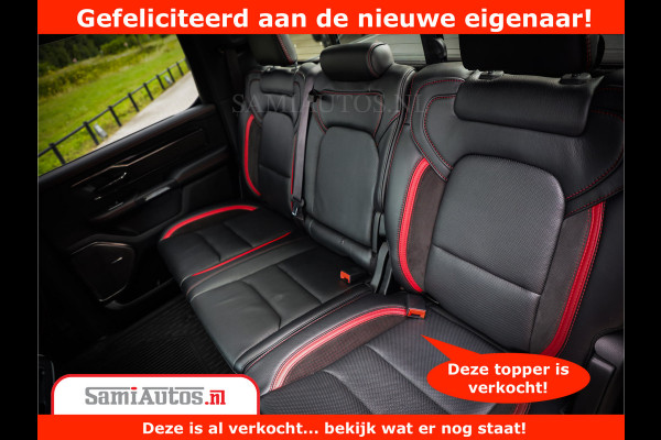 Dodge Ram 1500 TRX 6.2 V8 4x4 | HellCat 702 PK | BEAST | RAM Vol | Black Line | Comfortabele DC Dubbele Cabine met Royale 5 Zitplaatsen | Rode Stiksels | Head-Up | DashCam | Alarm |