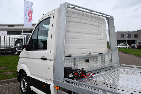 Volkswagen Crafter 35 2.0 TDI L4 Oprijwagen 177PK, Luchtvering, Automaat, Cruise, Direct Leverbaar, Multimedia, Carplay, Lier,  Autotransport
