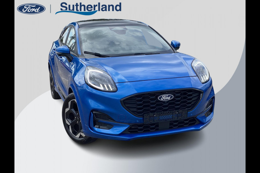 Ford Puma 1.0 EcoBoost Hybrid ST-Line X 155pk Automaat | Panoramadak | Afneembare trekhaak | Winter Pack | Adaptive cruise control | 360 graden camera | Bang&Olufsen | Elektrsiche achterklep | Matrix LED