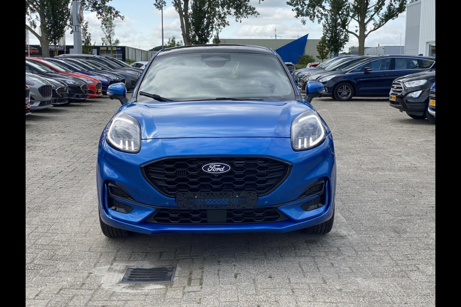 Ford Puma 1.0 EcoBoost Hybrid ST-Line X 155pk Automaat | Panoramadak | Afneembare trekhaak | Winter Pack | Adaptive cruise control | 360 graden camera | Bang&Olufsen | Elektrsiche achterklep | Matrix LED