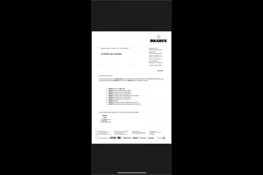 Mercedes-Benz G-Klasse G63 G800 BRABUS Carbon|Sterrenhemel|Pano|Uitlaat