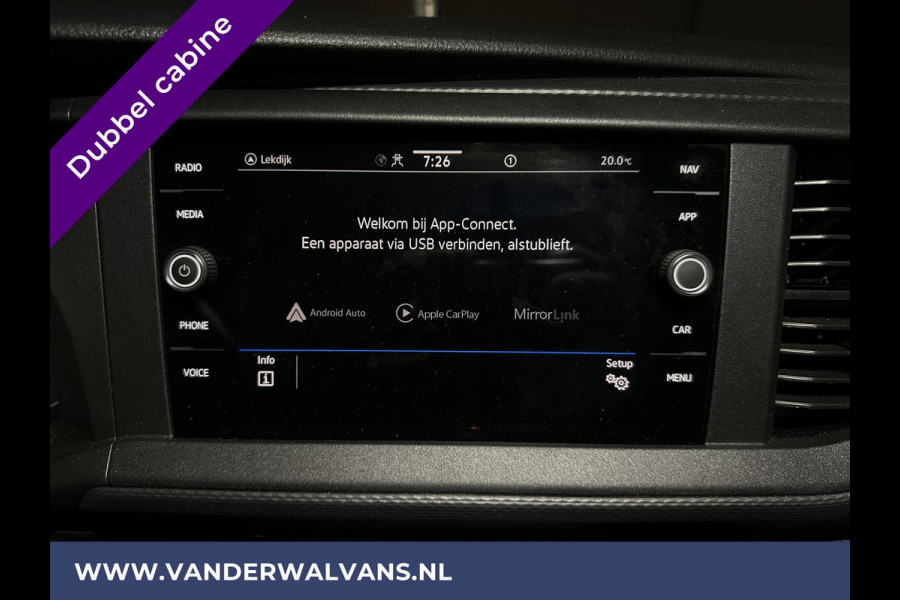 Volkswagen Transporter 2.0 TDI L2H1 Dubbele Cabine Euro6 Airco | 5-Zits | Navigatie | Trekhaak | Apple Carplay Android Auto, Cruisecontrol, Parkeersensoren