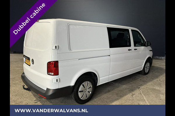 Volkswagen Transporter 2.0 TDI L2H1 Dubbele Cabine Euro6 Airco | 5-Zits | Navigatie | Trekhaak | Apple Carplay Android Auto, Cruisecontrol, Parkeersensoren