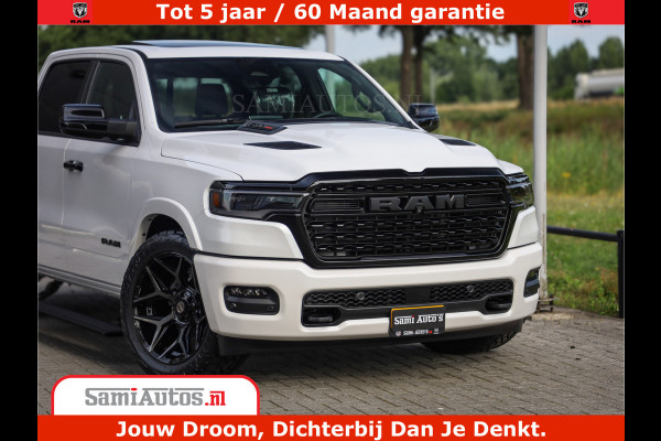 Dodge Ram 1500 1500 Limited Night High Output 540HP 706Nm | Massage + Full Option | De Meest Luxe en Volle Pick-Up in zijn Klasse | Comfortabele Dubbele Cabine met Royale 5 Zitplaatsen | BPM vrij | Nu Leverbaar uit Voorraad | Voorraad Nr 2336 - 7700