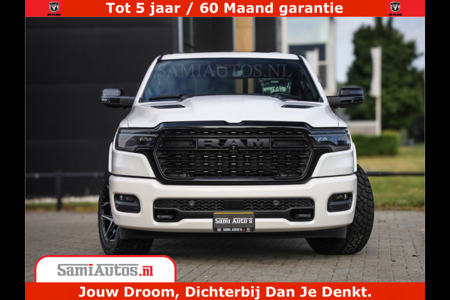 Dodge Ram 1500 1500 Limited Night High Output 540HP 706Nm | Massage + Full Option | De Meest Luxe en Volle Pick-Up in zijn Klasse | Comfortabele Dubbele Cabine met Royale 5 Zitplaatsen | BPM vrij | Nu Leverbaar uit Voorraad | Voorraad Nr 2336 - 7700