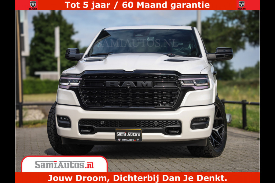 Dodge Ram 1500 1500 Limited Night High Output 540HP 706Nm | Massage + Full Option | De Meest Luxe en Volle Pick-Up in zijn Klasse | Comfortabele Dubbele Cabine met Royale 5 Zitplaatsen | BPM vrij | Nu Leverbaar uit Voorraad | Voorraad Nr 2336 - 7700