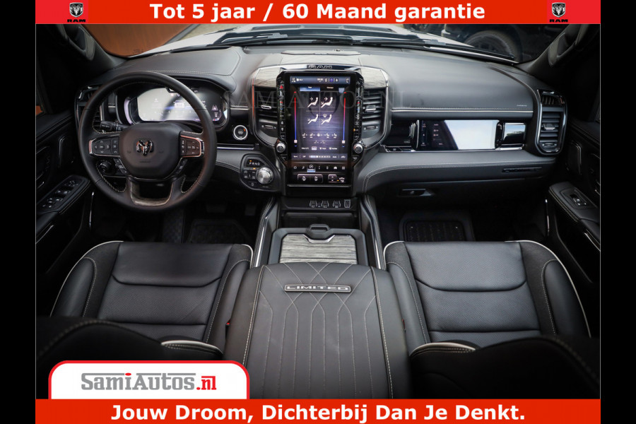 Dodge Ram 1500 1500 Limited Night High Output 540HP 706Nm | Massage + Full Option | De Meest Luxe en Volle Pick-Up in zijn Klasse | Comfortabele Dubbele Cabine met Royale 5 Zitplaatsen | BPM vrij | Nu Leverbaar uit Voorraad | Voorraad Nr 2336 - 7700