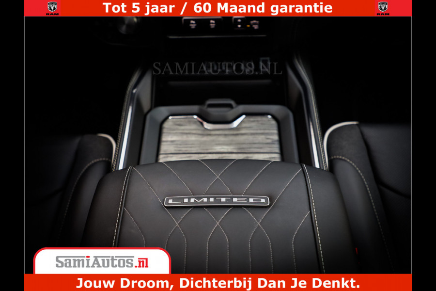 Dodge Ram 1500 1500 Limited Night High Output 540HP 706Nm | Massage + Full Option | De Meest Luxe en Volle Pick-Up in zijn Klasse | Comfortabele Dubbele Cabine met Royale 5 Zitplaatsen | BPM vrij | Nu Leverbaar uit Voorraad | Voorraad Nr 2336 - 7700