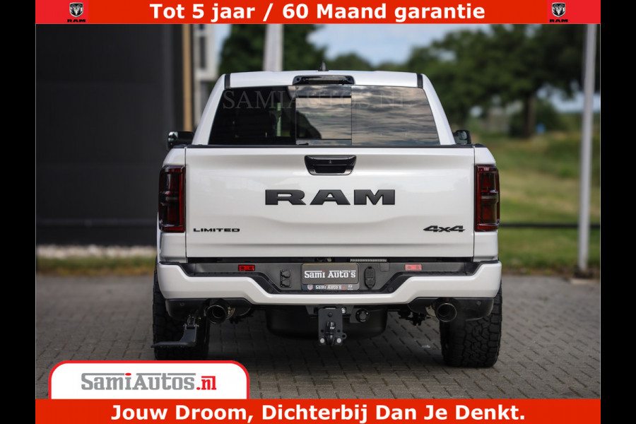 Dodge Ram 1500 1500 Limited Night High Output 540HP 706Nm | Massage + Full Option | De Meest Luxe en Volle Pick-Up in zijn Klasse | Comfortabele Dubbele Cabine met Royale 5 Zitplaatsen | BPM vrij | Nu Leverbaar uit Voorraad | Voorraad Nr 2336 - 7700