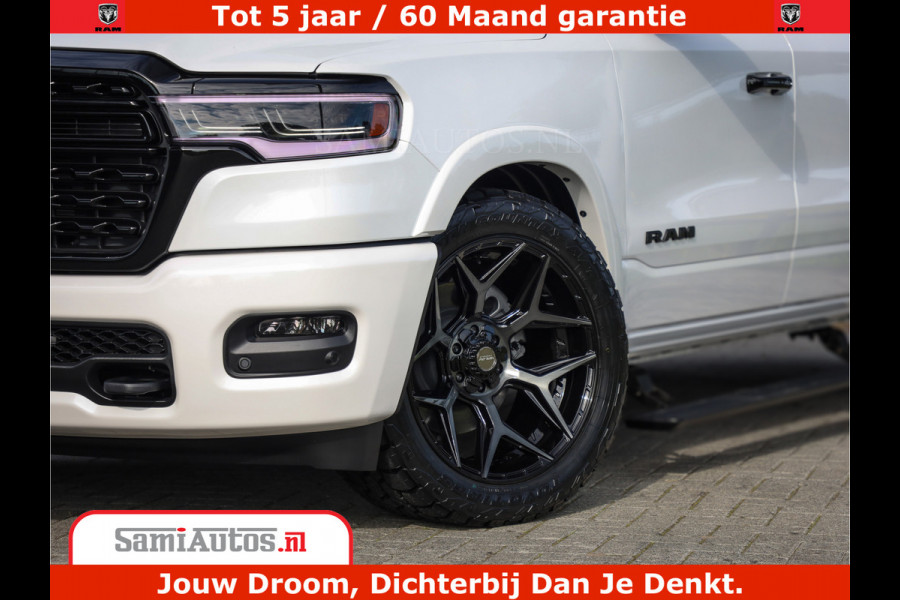 Dodge Ram 1500 1500 Limited Night High Output 540HP 706Nm | Massage + Full Option | De Meest Luxe en Volle Pick-Up in zijn Klasse | Comfortabele Dubbele Cabine met Royale 5 Zitplaatsen | BPM vrij | Nu Leverbaar uit Voorraad | Voorraad Nr 2336 - 7700