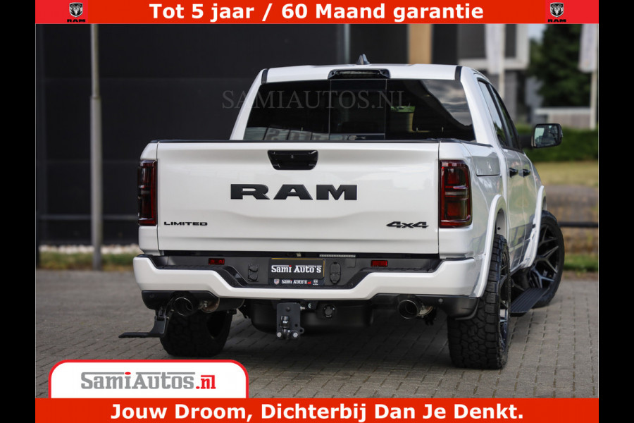 Dodge Ram 1500 1500 Limited Night High Output 540HP 706Nm | Massage + Full Option | De Meest Luxe en Volle Pick-Up in zijn Klasse | Comfortabele Dubbele Cabine met Royale 5 Zitplaatsen | BPM vrij | Nu Leverbaar uit Voorraad | Voorraad Nr 2336 - 7700