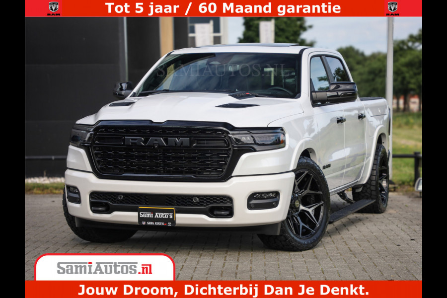 Dodge Ram 1500 1500 Limited Night High Output 540HP 706Nm | Massage + Full Option | De Meest Luxe en Volle Pick-Up in zijn Klasse | Comfortabele Dubbele Cabine met Royale 5 Zitplaatsen | BPM vrij | Nu Leverbaar uit Voorraad | Voorraad Nr 2336 - 7700