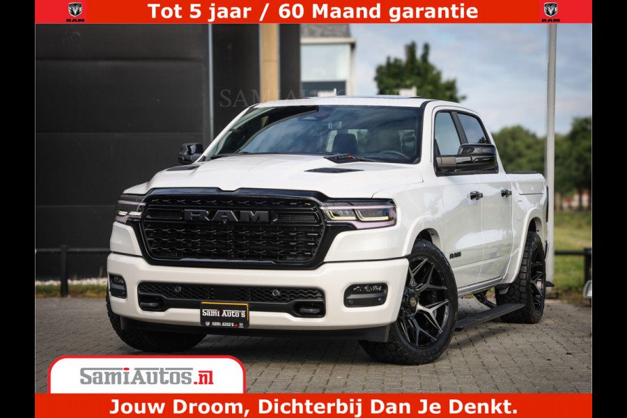 Dodge Ram 1500 1500 Limited Night High Output 540HP 706Nm | Massage + Full Option | De Meest Luxe en Volle Pick-Up in zijn Klasse | Comfortabele Dubbele Cabine met Royale 5 Zitplaatsen | BPM vrij | Nu Leverbaar uit Voorraad | Voorraad Nr 2336 - 7700