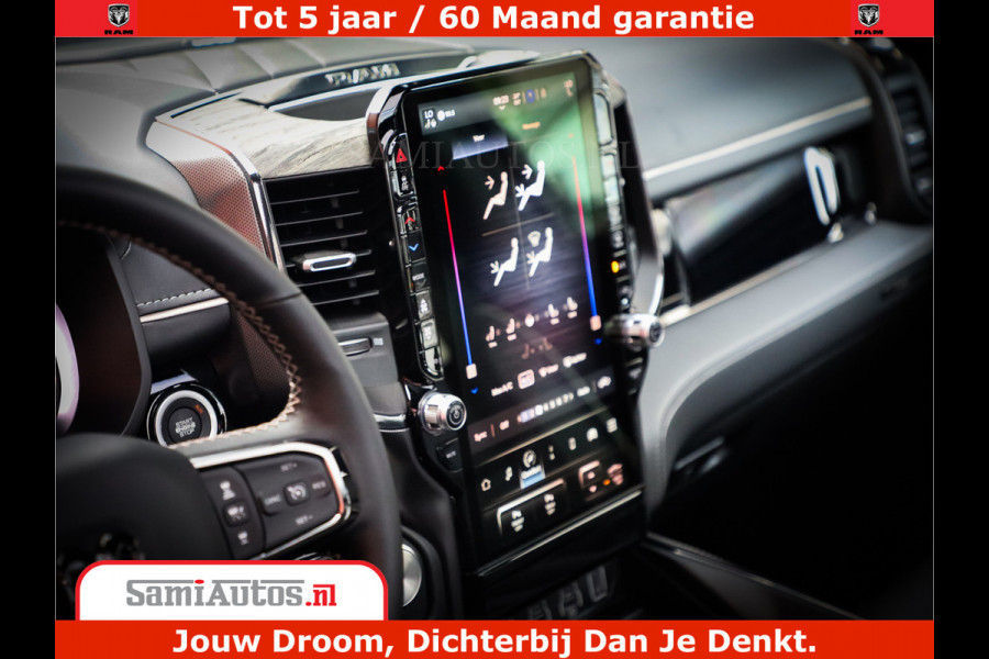 Dodge Ram 1500 1500 Limited Night High Output 540HP 706Nm | Massage + Full Option | De Meest Luxe en Volle Pick-Up in zijn Klasse | Comfortabele Dubbele Cabine met Royale 5 Zitplaatsen | BPM vrij | Nu Leverbaar uit Voorraad | Voorraad Nr 2336 - 7700